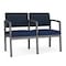 Lesro Lenox 2 Seat Tandem Seating W/ Arm, 43.5 in W 24.5 in L 32 in H LS2103 - alternate 1